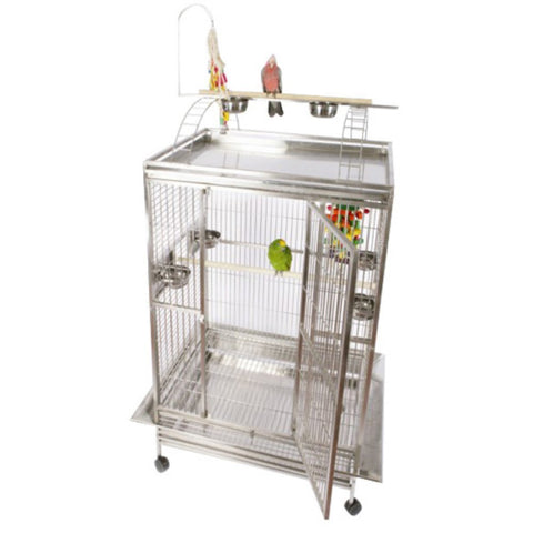 A&E Cage 8004030 Black Play Top Bird Cage with 1" Bar Spacing, 40" x 30"