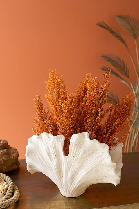 Kalalou CHN1213 Coral Vase, 12-inch Length, Ceramic
