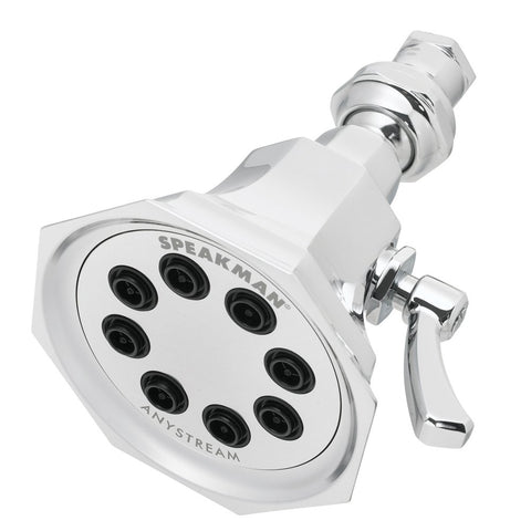 Speakman S-3019 Vintage 8-Jet Shower Head for Stylish Bathroom Décor, 2.5 GPM, Polished Chrome