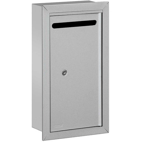 Letter Box (Includes Commercial Lock) - Slim - Recessed Mounted - Aluminum - Private Access