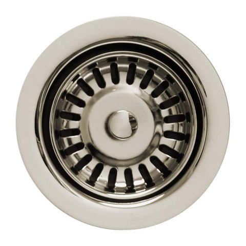 Whitehaus Collection WH200-PN 3 1/2" Waste Matching Basket Strainer Garbage Disposal Trim, Polished Nickel