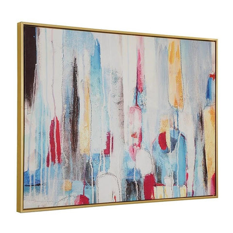 Carolina Classic Rainy Forest Abstract Wall Art 30 x 39 with Gold Frame
