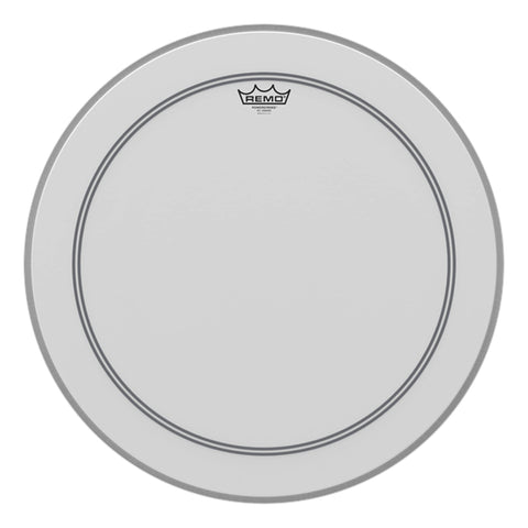 Remo P31122-C2 Coated Powerstroke 3 Bass Drum Head (22-Inch) - White Falam Patch