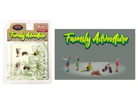 American Diorama Family 2" 1:64 Metal Figures Set AD-76513MJ, for All 1:64 die cast Vehicle Display and Diorama