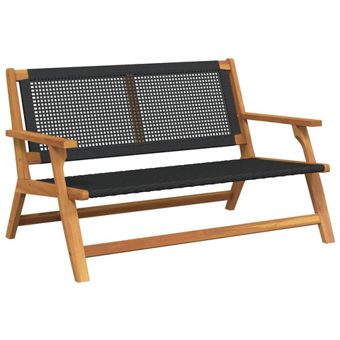 vidaXL Garden Furniture Black 48.03 x 30.71 x 28.74 in, Outdoor Garden & Terrace Furniture, Modern Rectangular Seating, Stylish Chairs, Benches & Comfy Loungers