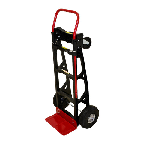 Milwaukee Hand Trucks 40611 Nylon Convertible Truck with 10-Inch Pneumatic Tires