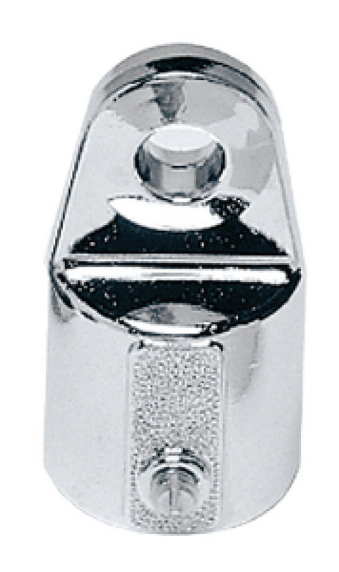 7/8" Round Chromed Zamak Bimini Top External Eye End - 1 Pair