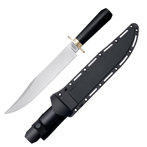 Cold Steel Laredo Bowie 10.5" 4034SS Razor-Sharp Clip Point Blade 5.1875" Micarta Handle Tactical Fixed Blade Knife w/Secure-Ex Sheath
