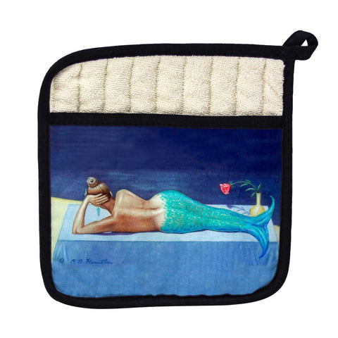 Betsy Drake PT073 Mermaid Pot Holder