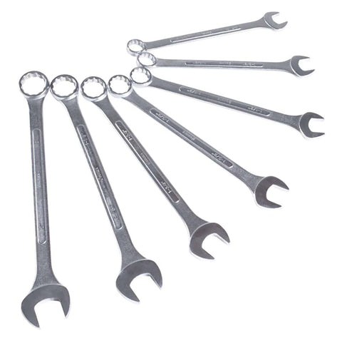 SUNEX TOOL 9707A 7 Piece SAE Raised Panel Jumbo Combination Wrench Set