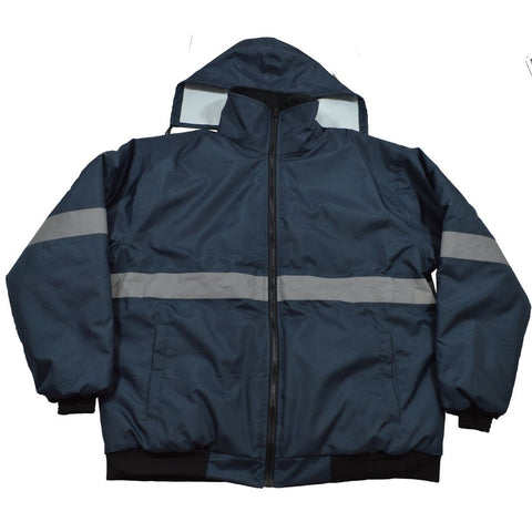Petra Roc NVBJ-S1-XL Enhanced Visibility Work Jacket, X-Large, Navy