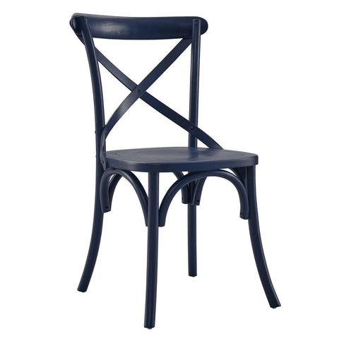 Modway Gear Dining Side Chair in Midnight Blue