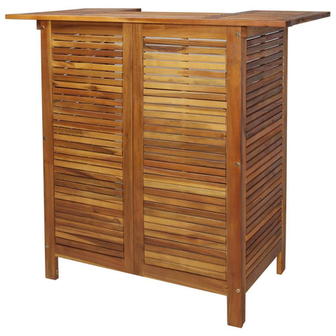 vidaXL Solid Acacia Wood Bar Table, Bistro Table, Garden Furniture