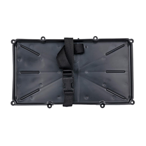 T-H Marine Narrow Battery Tray Holder - Space Saving Battery Storage Solution for Group 29 & 31 - NMMA Certified with Poly Strap & Quick Release Buckle - Ideal for Boats & RVs