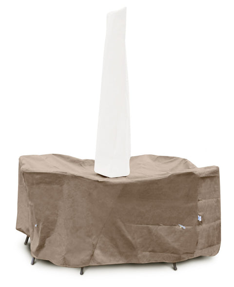 KOVERROOS III Round/Square Dining Set Cover w/Umbrella Hole - 82" Diameter x 28" H