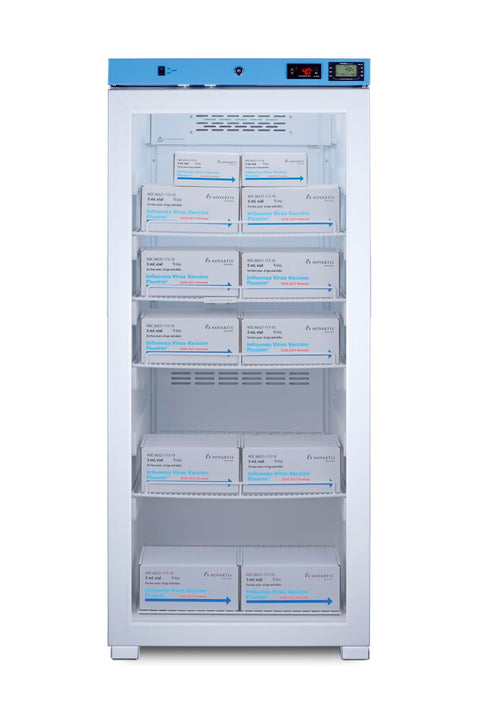 EQTemp 9.88 cu.ft Vaccine Refrigerator, Medical Storage, Healthcare Fridge, Upright Glass Door- ACR1012G