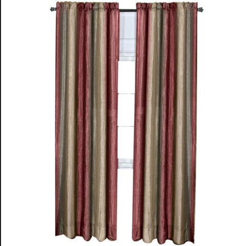 ACHIM Ombre Panel Light Filtering Semi-Sheer Window Curtain - 84 Inch Length, 50 Inch Width - Burgundy- Light Filtering Soft Polyester Drapes for Bedroom Living & Dining Room Home Decor