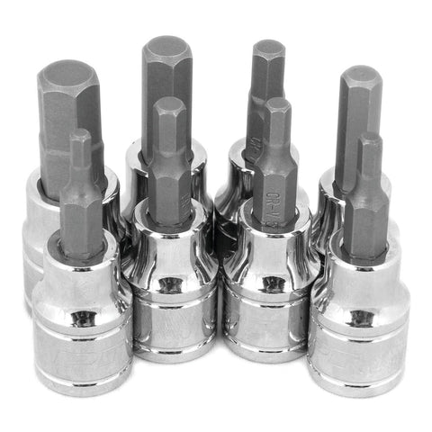 Performance Tool W38870 8 Piece 3/8 Drive SAE Hex Bit Socket Set 1/8-Inch, 9/64-Inch, 5/32-Inch, 3/16-Inch, 7/32-Inch, 1/4-Inch, 5/16-Inch, 3/8, Black