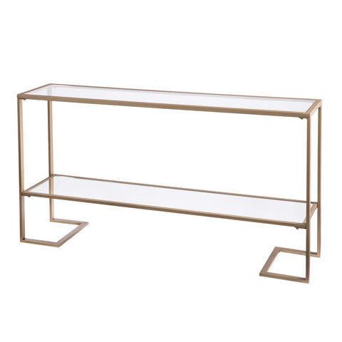 SEI FURNITURE Horten Glam Narrow Console Table, gold.