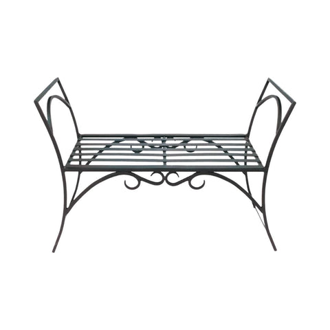 Oakestry Wrought Iron Garden Arbor Bench Decorative Outdoor Patio Landscape Seating Structure