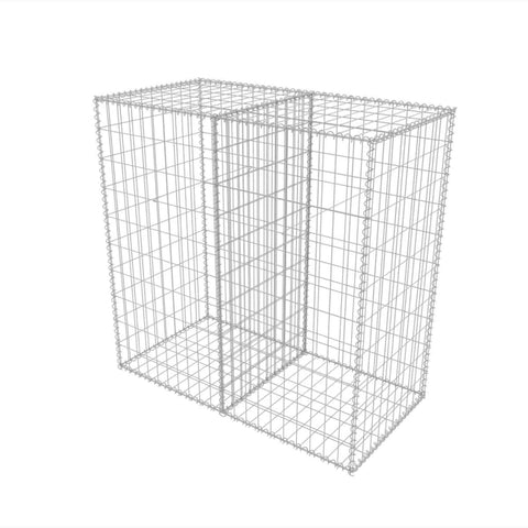 vidaXL Gabion Basket Steel 39.4" Outdoor Garden Patio Wire Wall Fence Cage