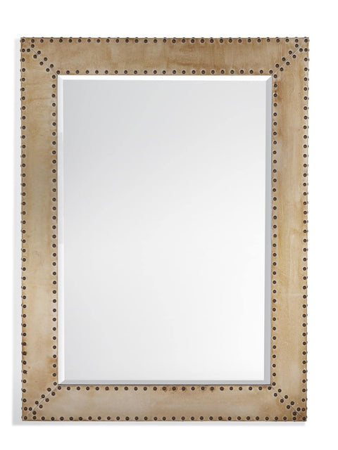Bassett Mirror Company M4133B Lambeth Wall Mirror Antique Brass, 36" L x 1.1" W x 48" H