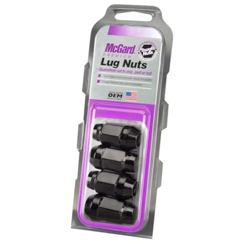 MCGARD 64015 Black Bulge Cone Seat Style Lug Nuts (M12 x 1.5 Thread Size) - Set of 4