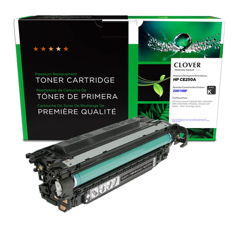 Clover Remanufactured Toner Cartridge Replacement for HP CE250A (HP 504A) | Black