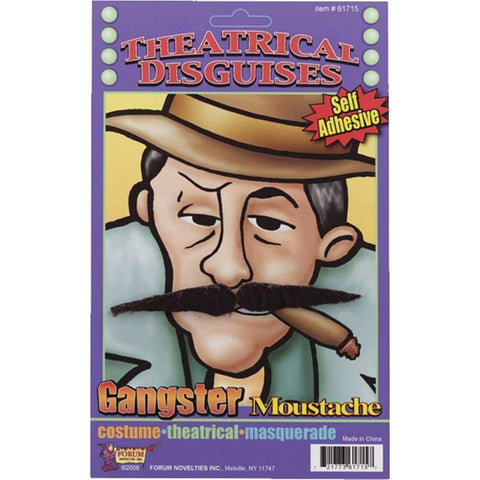 Forum Novelties Gangster Costume Moustache, As Shown, One Size
