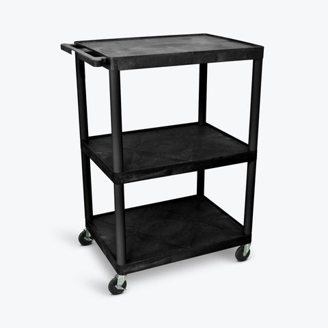 LUXOR LP48-B 48"H AV Cart - Three Shelves