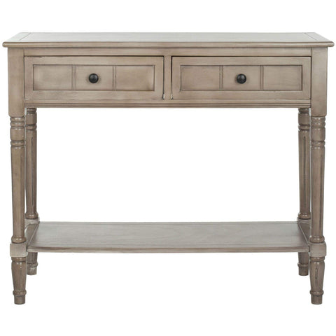 FastFurnishings Console Accent Table Traditional Style Sofa Table in Distressed Cream