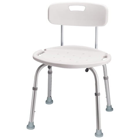 Carex Shower Chair With Back, Bath Chair and Shower Seat For Elderly, Handicap, and Disabled, 350lbs, Easy Assembly