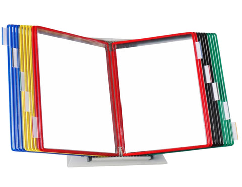 DJOIS by Tarifold - Desktop Reference & Display System - Durable Steel Wire Frames - Letter-Size - Expandable - Made in France 20 Assorted Pockets.