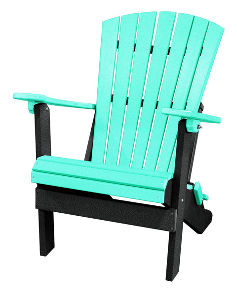 American Furniture Classics Model 515BZWT Fan Back Glider in Brazilian Walnut Woodgrain with a White Base Made in the USA