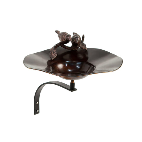 Achla Designs 201-5004 Birds w/Wall Mount Bracket Birdbath, Antique Patina