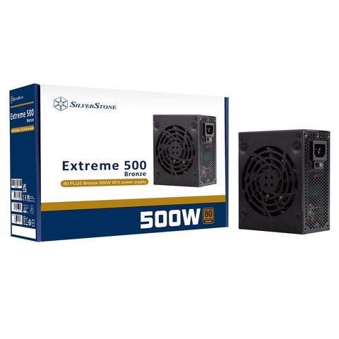 Silverstone Extreme 500 Bronze 80 Plus Bronze 500W SFX Power Supply, SST-EX500-B