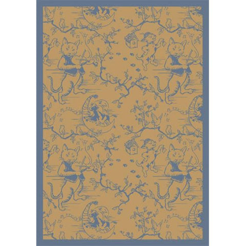 Joy Carpets Kaleidoscope Fancy Fiddler Whimsical Area Rugs, Gold