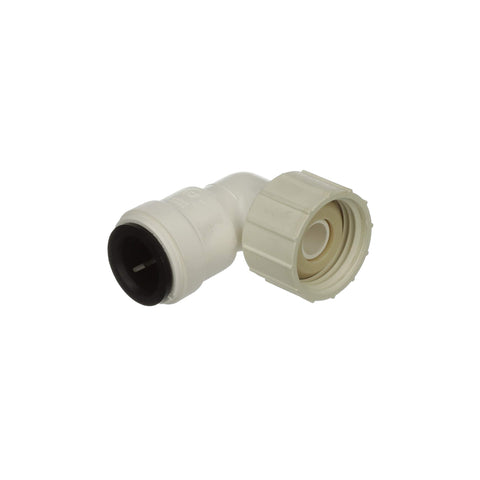 Watts 3520-1014 AquaLock Plastic Series, 1/2" CTS x 3/4" FGHT Off-White Lead-Free Polysulfone Female Swivel Elbow, O-Ring, Quick Push-to-Connect Design, Tool-Free Installation