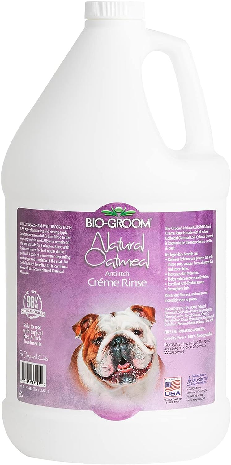 Bio-Groom Natural Oatmeal Anti-Itch Pet Creme Rinse, 1-Gallon