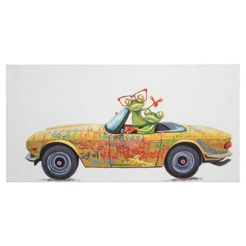 Yosemite Home Decor "Party Duet II Wood Gallery Wrapped Wall Art in Multi-Color