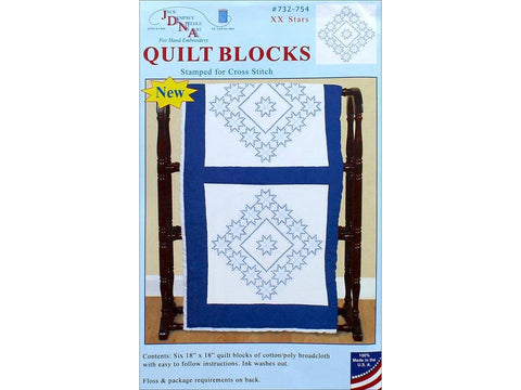 Cross Stitch Panel of Stars 18? Quilt Blocks