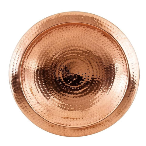 Oakestry Hand Hammered Standing Bird Bath Feeder Bowl Detachable Outdoor Decor for Garden Backyard Patio and Deck Copper birdbath Bowl with Rim