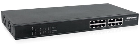 Intellinet 16-Port Gigabit Ethernet Poe+ Switch - 220W Power Budget, 30W per Port, Auto Uplink Support, Rack-mountable - 3 Yr Mfg Warranty - 560993