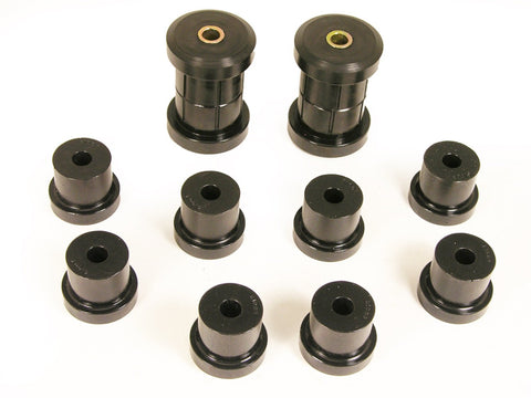 Prothane 7-1012-BL Black Rear Multi Leaf Spring Eye and Shackle Bushing Kit