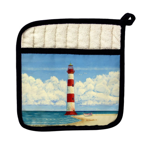 Betsy Drake PT1124 Morris Island Lighthouse SC Pot Holder