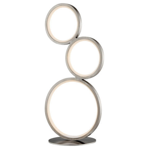 Lite Source Fedora 17 1/4" High Brushed Nickel LED Accent Table Lamp