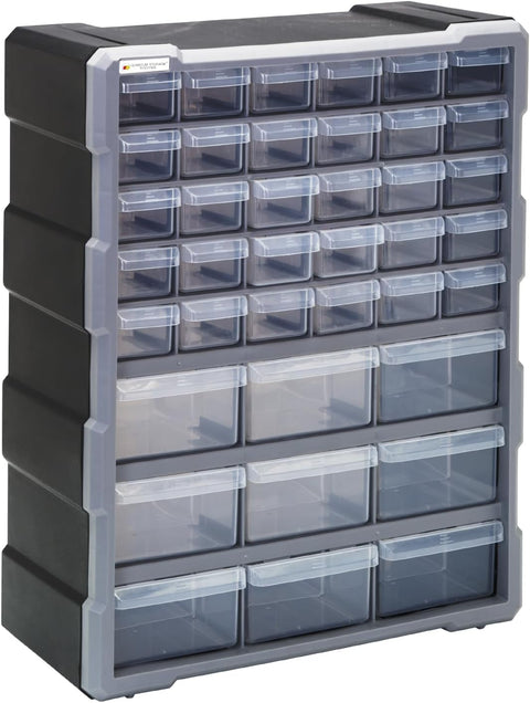 Quantum Storage Systems PDC-39BK 39 Drawers Cabinet Part Organizer 19" H x 15" W x 7" D