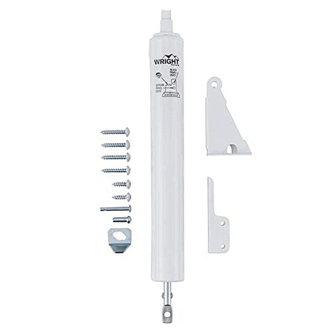 Wright Products Pneumatic Storm Door Closer – Adjustable, Smooth-Closing with Hold-Open Washer (Transitional, White)