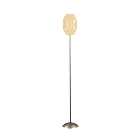 Lite Source LS-8875SS/WHT Egg Floor Lamp, Satin Steel