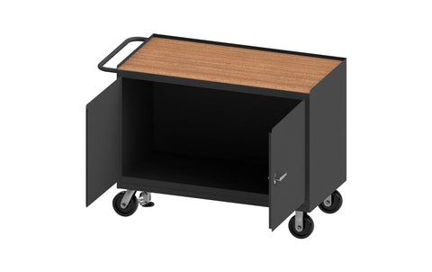 Durham 3411-TH-FL-95 Mobile Bench Cabinet, Hard Board, FL